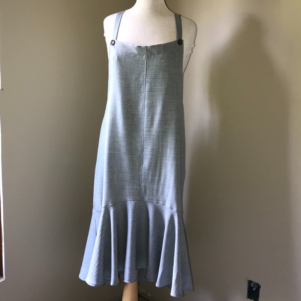 Grey Washed Linen Dress